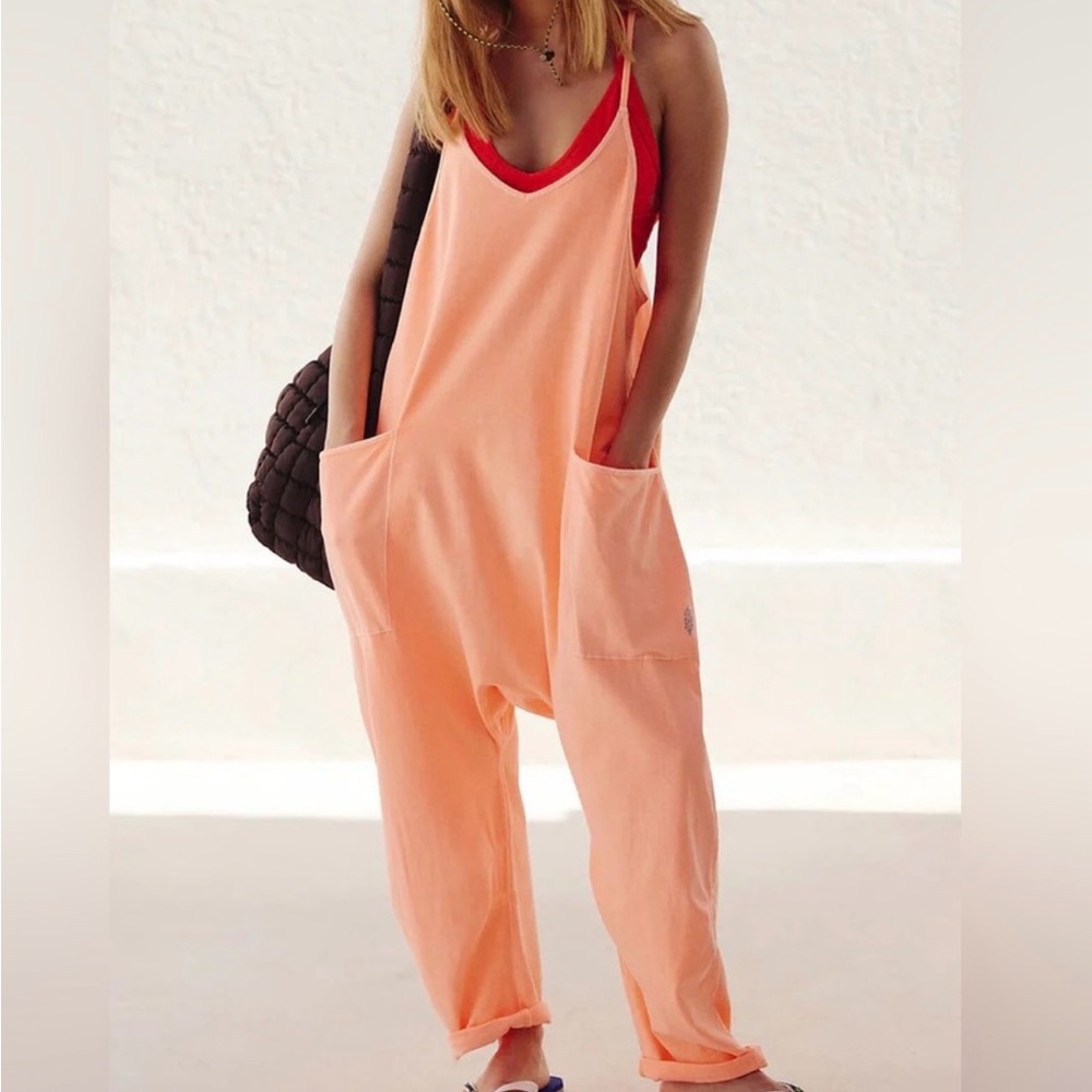 FP Movement by Free People Hot Shot Onesie in Pastel Peach - NWT - Medium